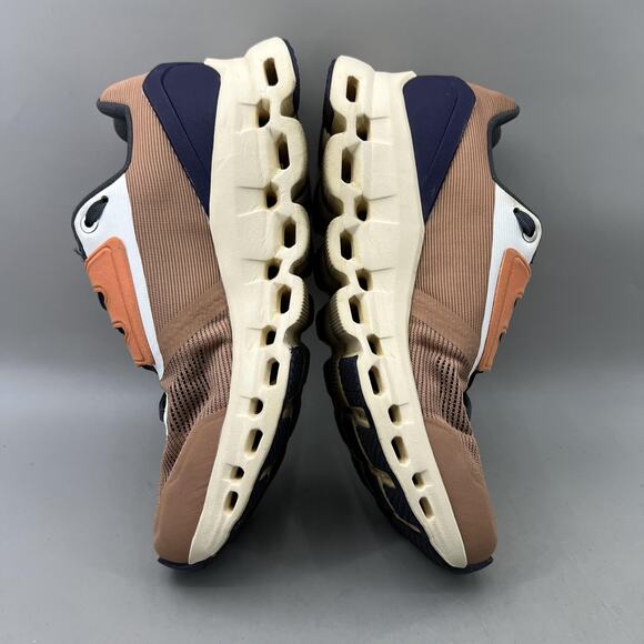 On Cloudstratus 2 Running Shoes Women Size 6 Orange Navy Mesh Comfort Sneakers - Picture 6 of 8